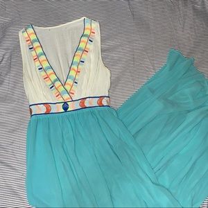 Turquoise maxi dress